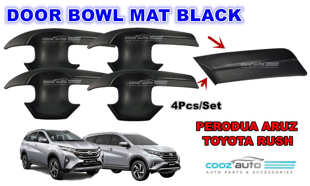 Perodua Aruz Toyota Rush Door Bowl Cover Mat Black 